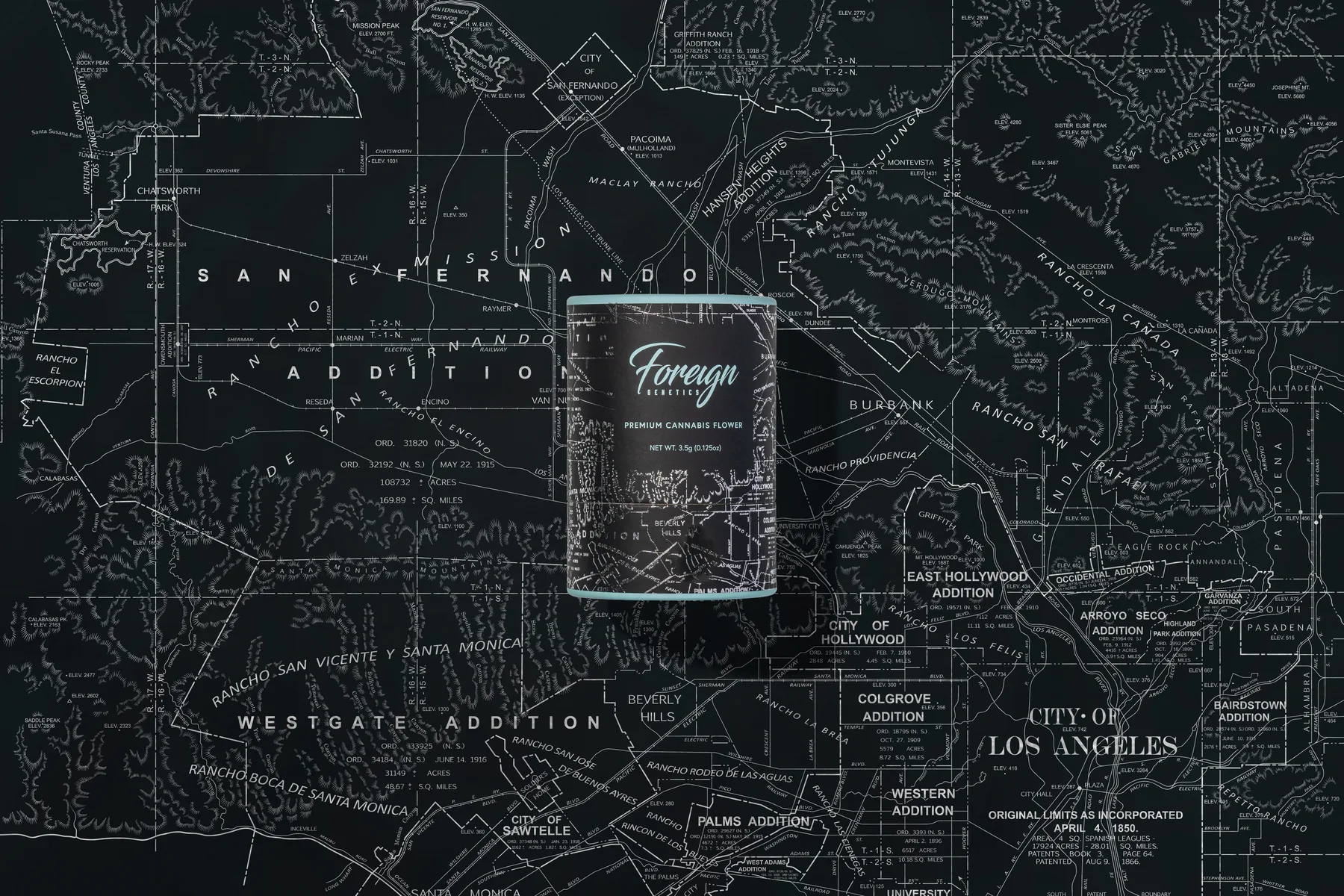 Silver map tube
